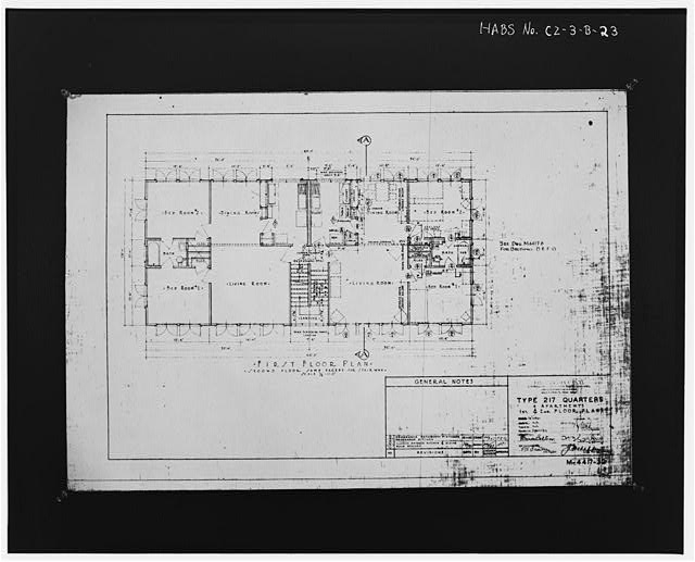 Photographic copy of architectural drawing (original...