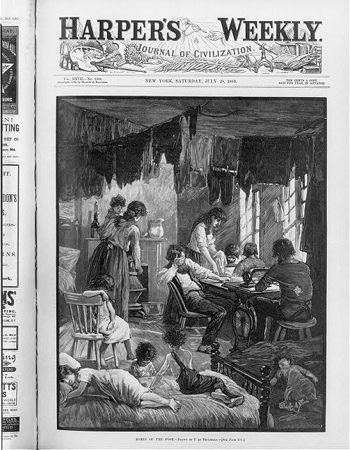 Homes of the poor / drawn by T. De Thulstrup.