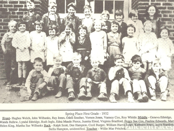 Juanita Elrod, 1932 Georgia, Spring Place School