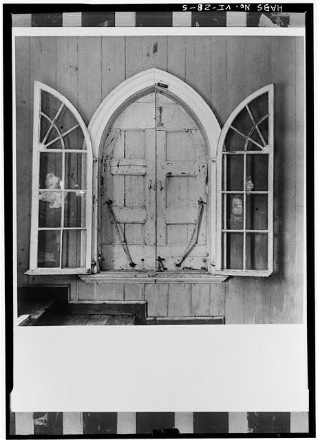 5. INTERIOR DETAIL OF POINTED-ARCH WINDOW - Moravian...