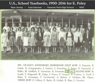 Eileen Catherine Foley-Rough--U.S., School Yearbooks, 1900-2016(1965)Sophomore Homeroom Class
