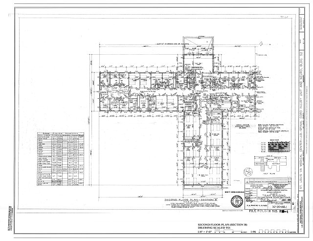 Second Floor Plan (Section B) - U.S. Veterans Hospital,...