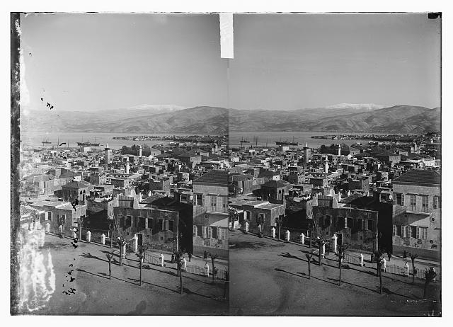 [Coastal city, probably Beirut and St. George's Bay]