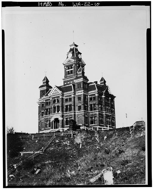 10. Photocopy of c. 1893 photo, building just...