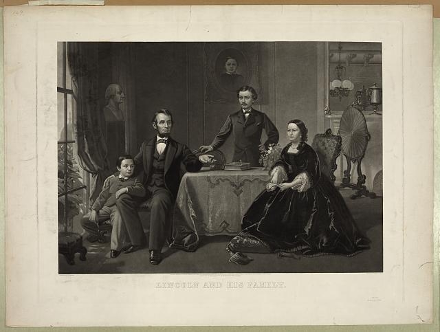 Lincoln and his family / painted by S.B. Waugh ; engraved...