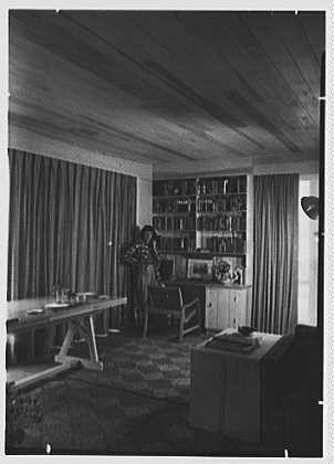 Norman Kent, residence in Weston, Connecticut. Bookcase...