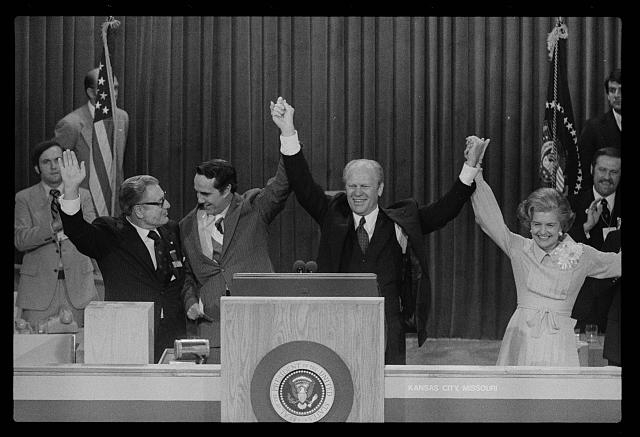 [President Gerald Ford, First Lady Betty Ford, Vice...