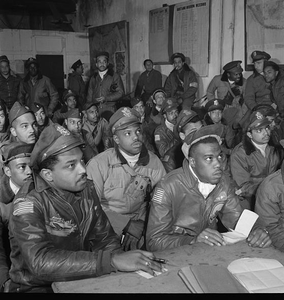[Photograph of several Tuskegee airmen attending a...