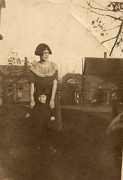 Unknown woman and child
