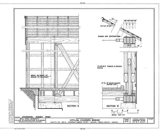 Section 'A', Section 'B', Details - Ceylon Covered...