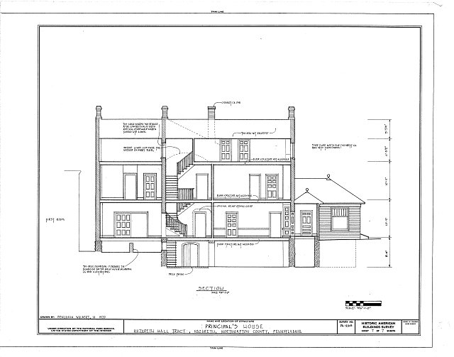 HABS PA,48-NAZ,6- (sheet 7 of 7) - Principal's House,...