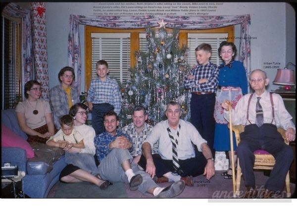 Tuttle-Lewis-Brock Family Christmas, 1950's