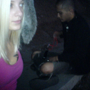 Me and Loy causing trouble with a slingshot