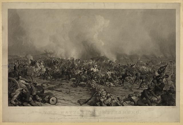The battle of Gettysburg / P.F. Rothermel 1870 ; P.F....