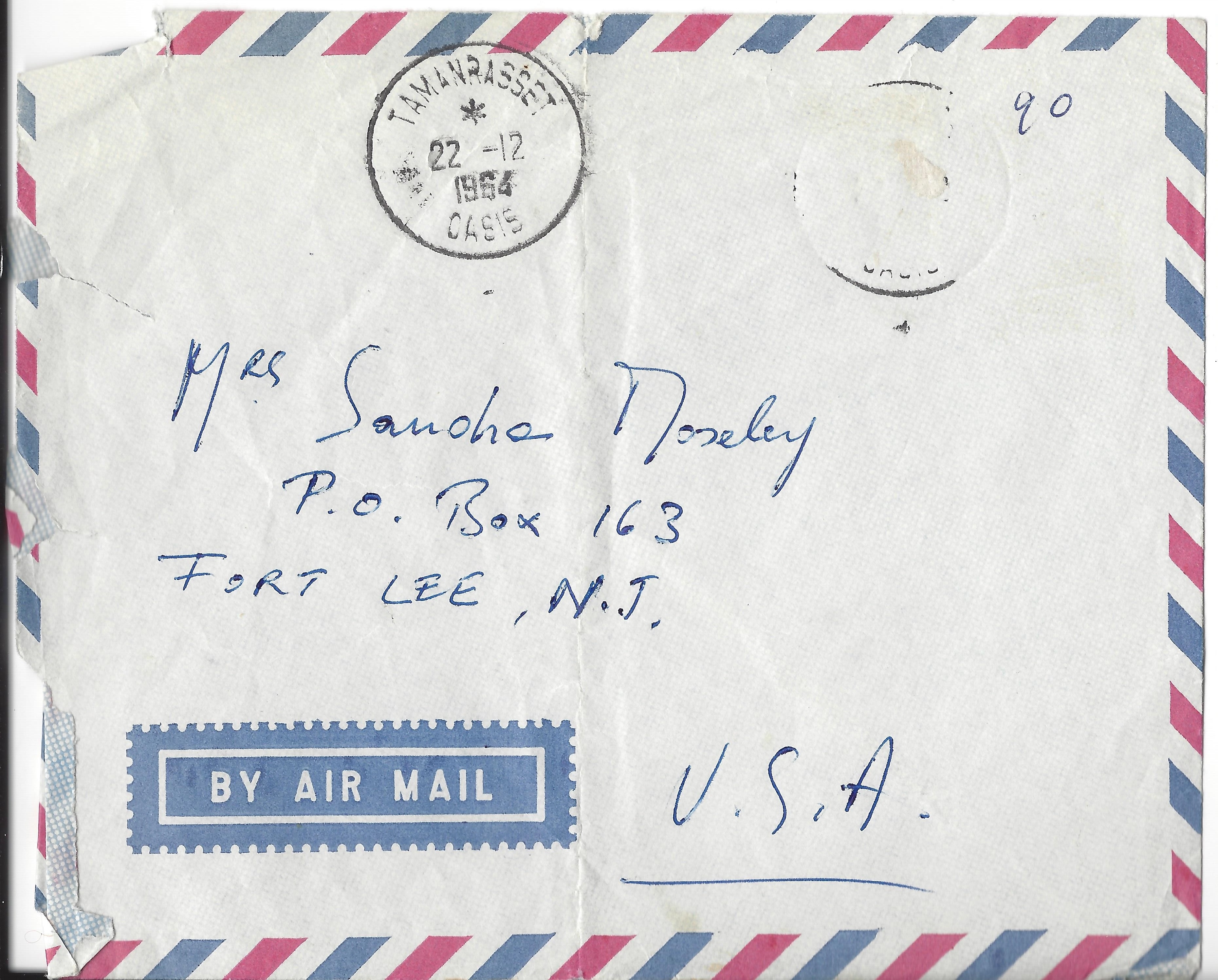 Victor Englebert letter to me from Africa 1964