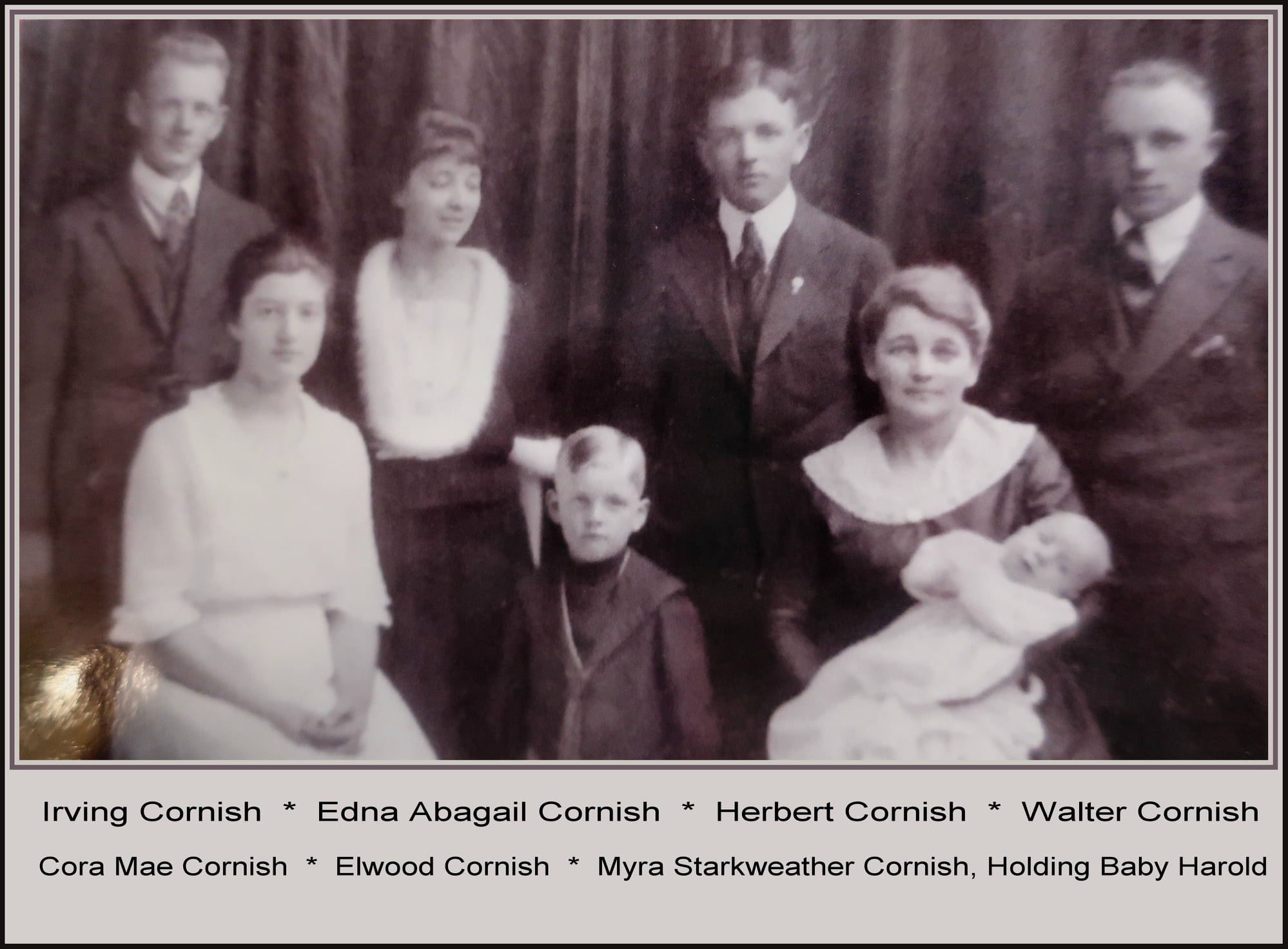 Myra Starkweather Cornish of Canandaigua, NY and her children