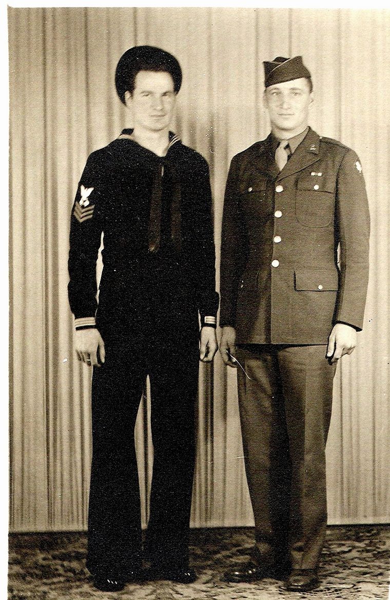 WWII Sailor and Army Man, My Dad & Uncle