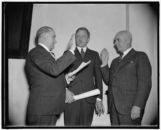 Takes oath as S.E.C. Commissioner. Washington, D.C., Dec....