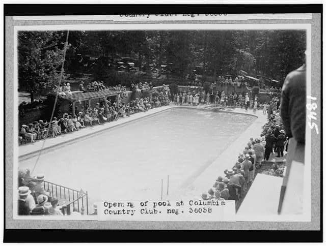 Opening of pool at Columbia Country Club