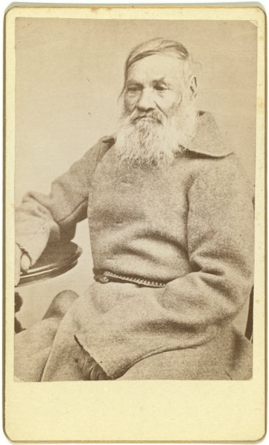 [Three-quarter length portrait of an elderly convict,...