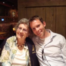 Grandma and me at dinner