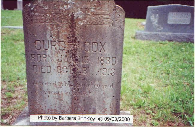 Curd C. Cox (grandson) - b. 1830