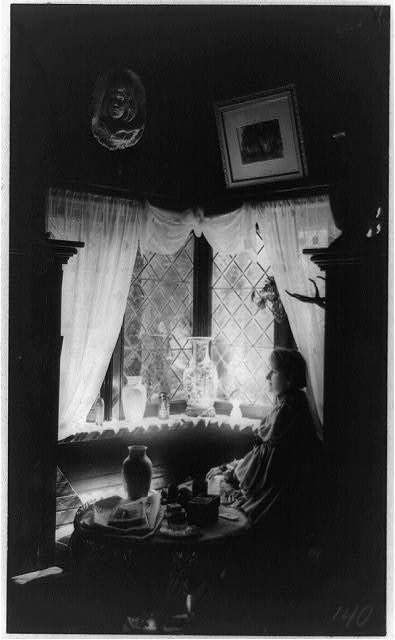 [Helena Modjeska, full-length portrait, seated, facing...
