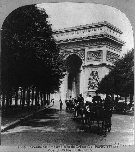 Avenue du Bois and Arc de Triomphe, Paris, France