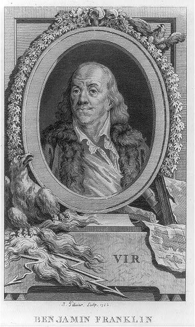 Benjamin Franklin / J. Pelicier sculp. 1782.