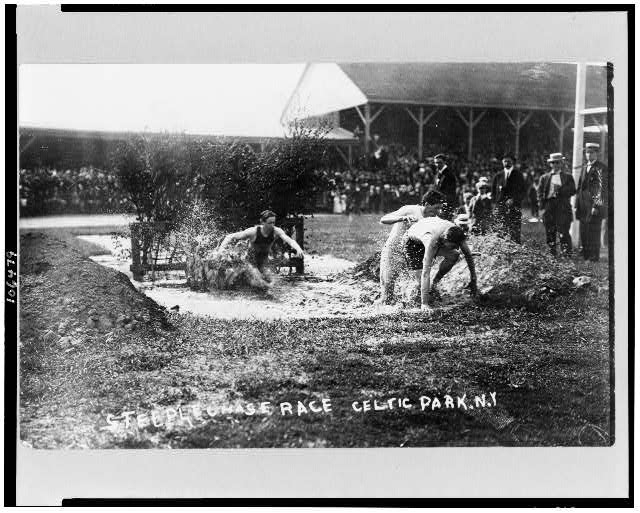 Steeplechase race, Celtic Park, N.Y.