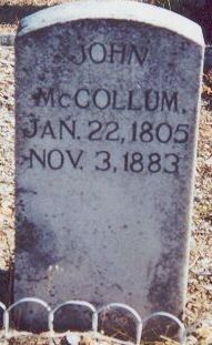 Burial Place of John McCollum