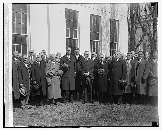 Coolidge with Grand Masters of Masons, 2/20/29
