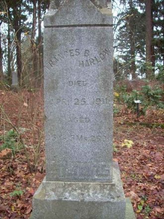 Frances B. Harlow Tombstone