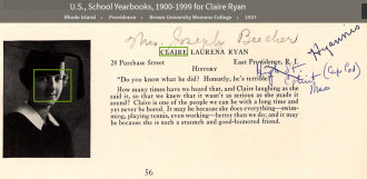 Claire Laurena Ryan-Beecher--U.S., School Yearbooks, 1900-1999(1926) 