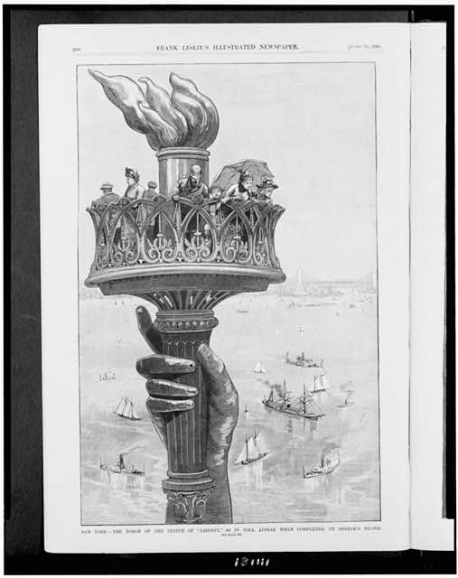 New York - the torch of the Statue of "Liberty," as it...