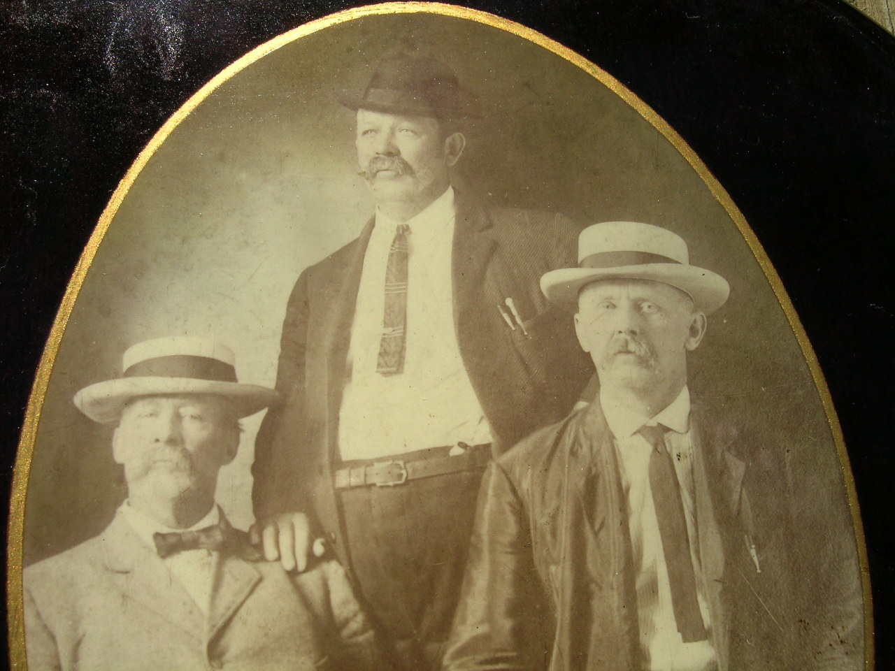 William, Albert, and Jacob Jarrell, brothers, on occasion of a visit home by William