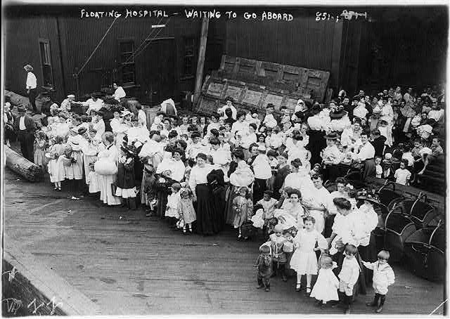 Medicine and hospitals - floating hospital - waiting to...