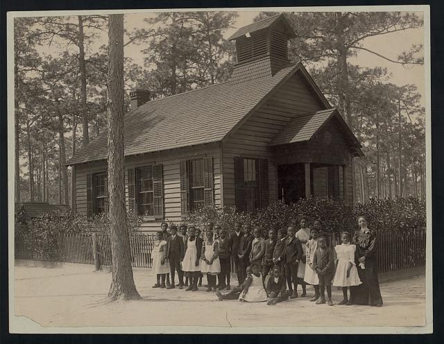 [Africian American school children posed with their...