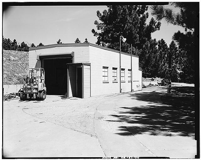 9. VIEW SHOWING SET OF BUILDINGS IN LAUNCH AREA, LOOKING...