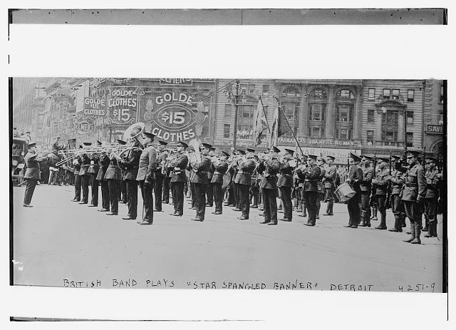 British band plays Star Spangled Banner in Detroit