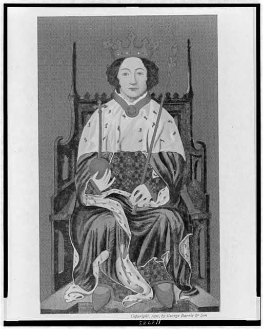 Richard II on the throne in England--From an ancient...