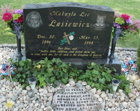 Makayla Lee Lasiewicz Headstone, Wisconsin 1998