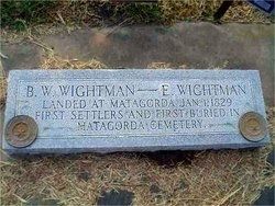 Benjamin W. & Esther Wightman - Matagorda Cemetery