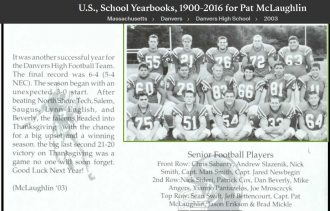 Patrick F McLaughlin--U.S., School Yearbooks, 1900-2016(2003)football- a