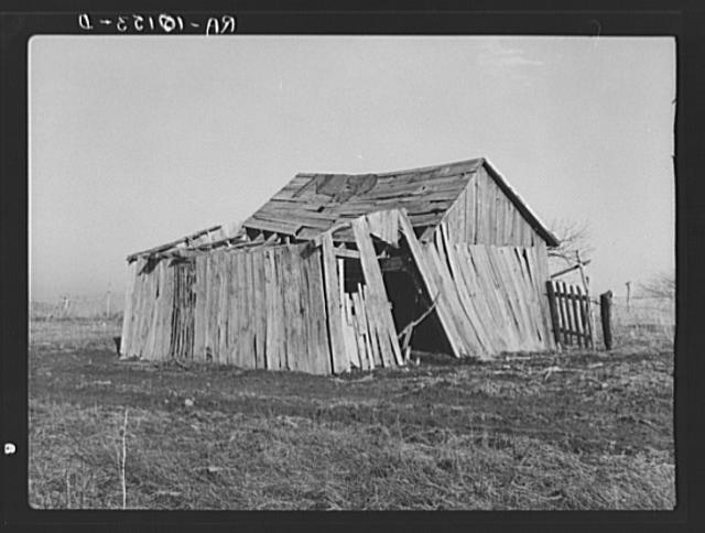 Building on Charles Barnhard Farm near Ringgold, Iowa....