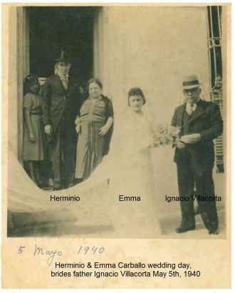 Herminio & Emma (Villacorta) Carballo wedding
