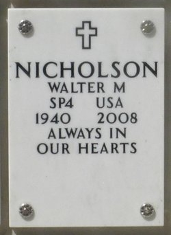Walter Marshall Nicholson gravesite