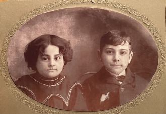 Crystal and Cecil Flagle circa 1900 Iowa