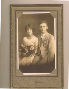 The Wedding Picture of Annette Coon and Clarence Pluckhan, 1927
