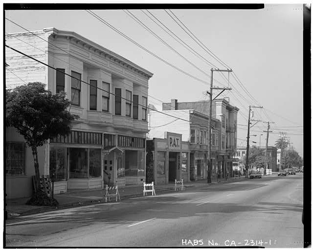 1. DWIGHT WAY STREETSCAPE, WITH DAVIS-BYRNE BUILDING AT...